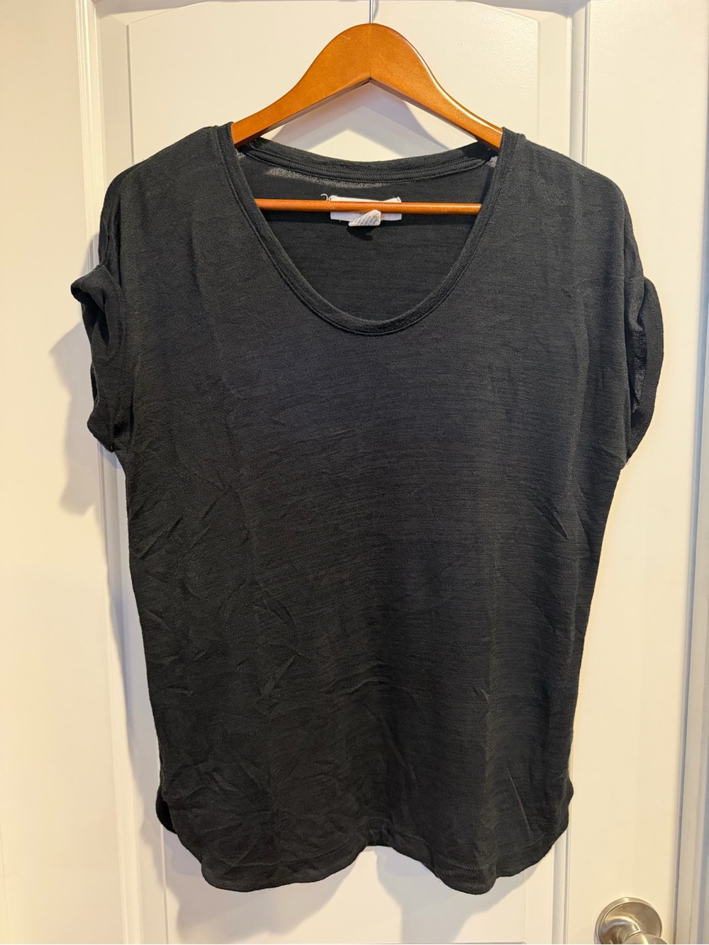 Workshop Republic Clothing Black Short Sleeve Scoop Neck Tee